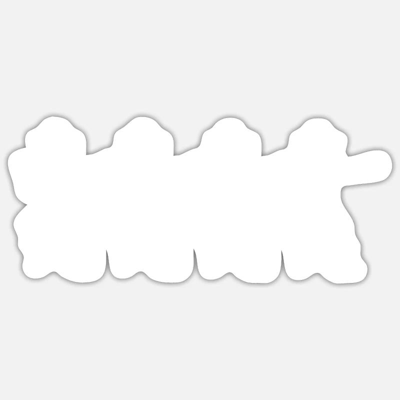 Line Dance Skeletons - Sticker size S (10 x 10 cm) - white matte