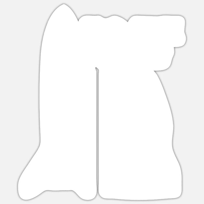 blanc - Sticker taille S (10 x 10 cm) - blanc mat