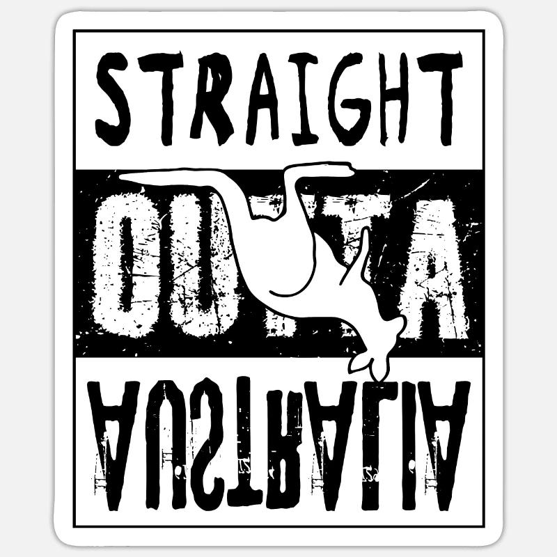 directly from australia - Sticker size S (10 x 10 cm) - white matte