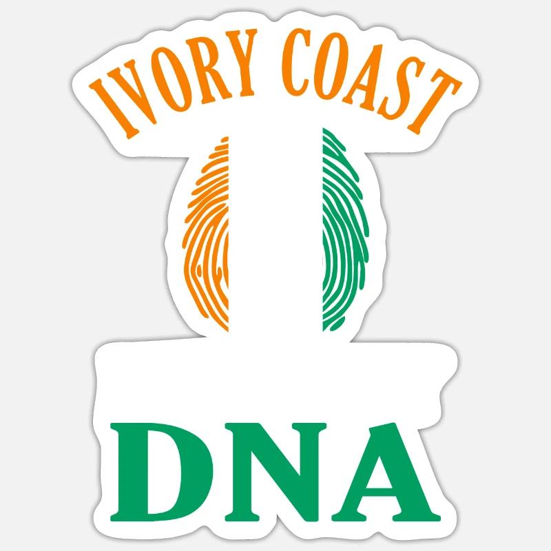 Côte d’Ivoire - Sticker taille S (10 x 10 cm) - blanc mat