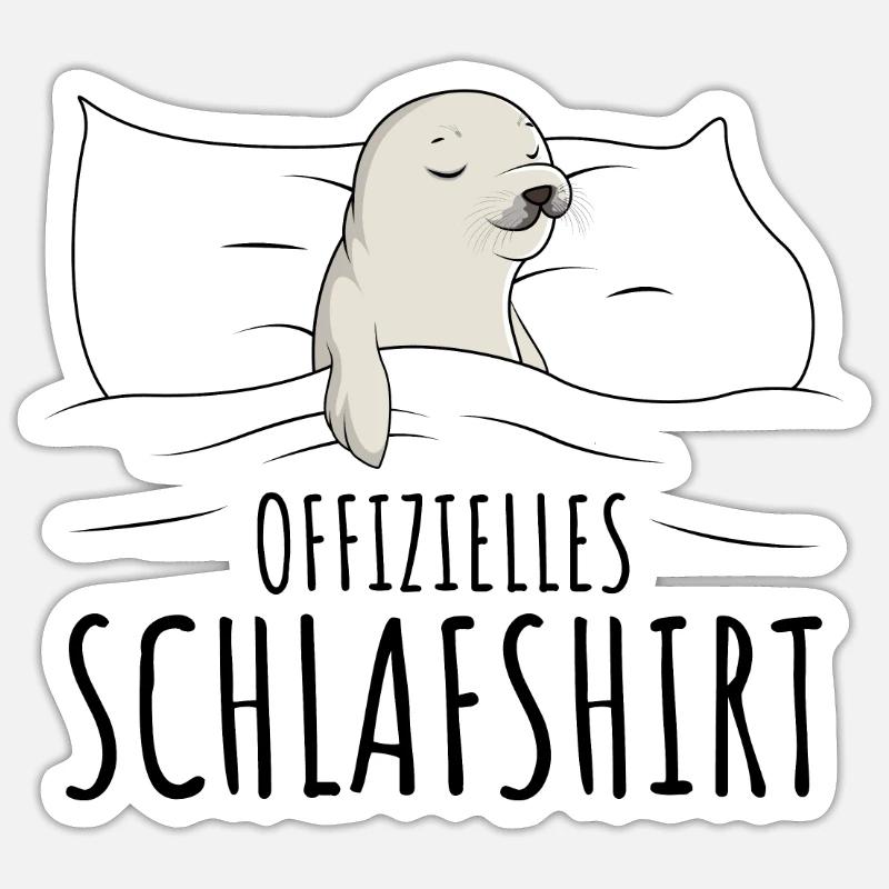 Robbe - Sticker Größe S (10 x 10 cm) - Mattweiß
