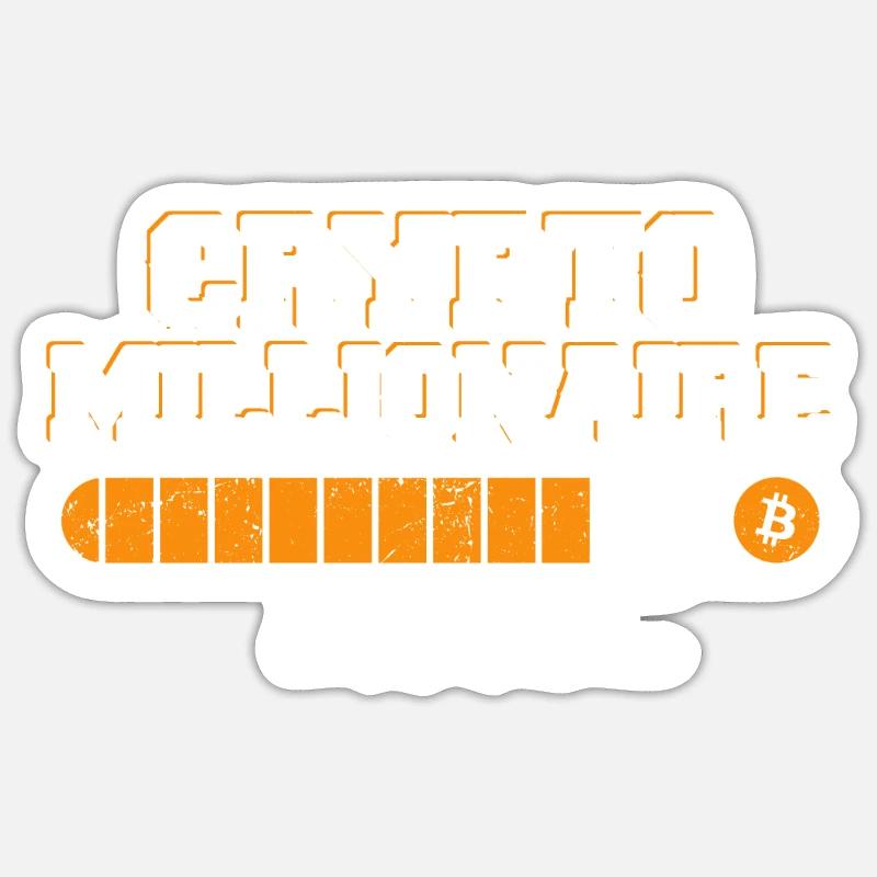 Bitcoin Crypto Loading Bar Crypto - Sticker Größe S (10 x 10 cm) - Mattweiß