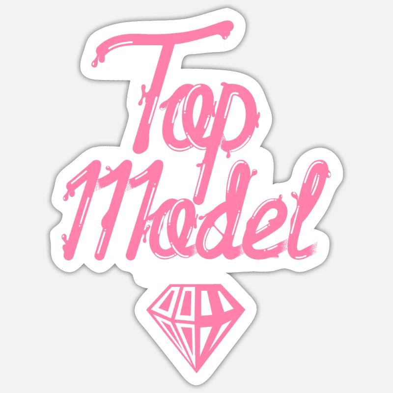 Model - Sticker taille S (10 x 10 cm) - blanc mat