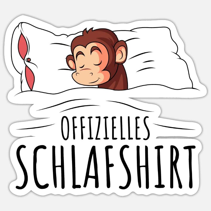 Affe - Sticker Größe S (10 x 10 cm) - Mattweiß