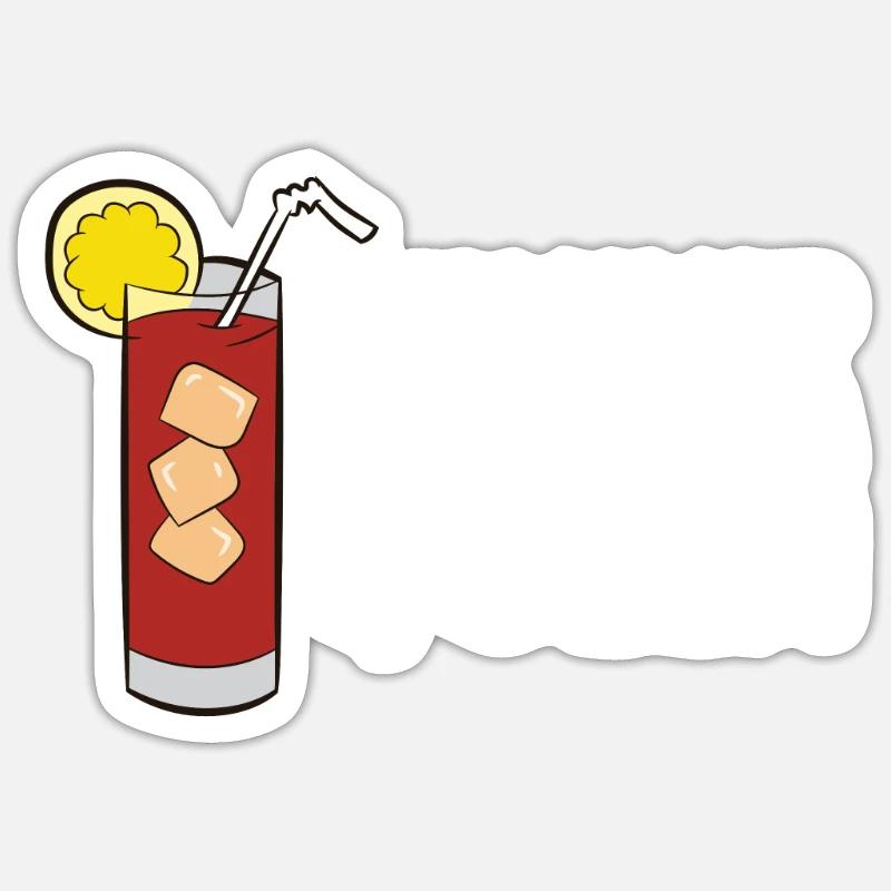 Long Island Eistee-Königin - Sticker Größe S (10 x 10 cm) - Mattweiß