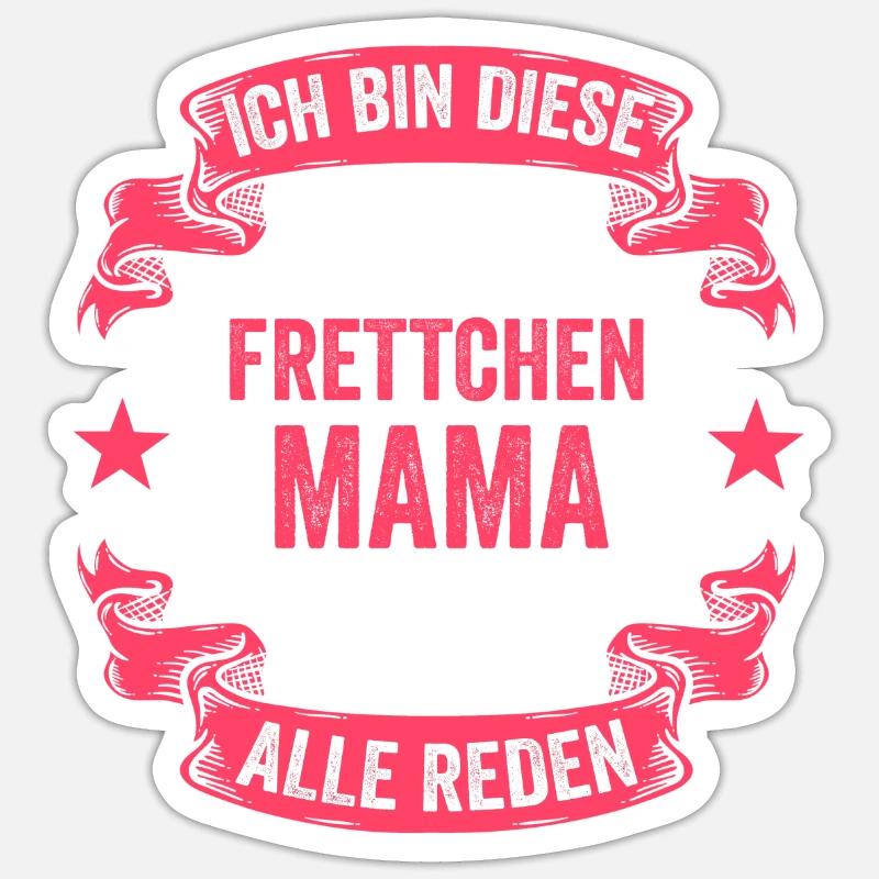 Frettchen Mama - Sticker Größe S (10 x 10 cm) - Mattweiß
