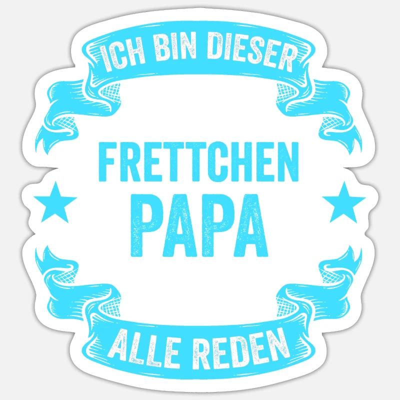 Frettchen Papa - Sticker Größe S (10 x 10 cm) - Mattweiß