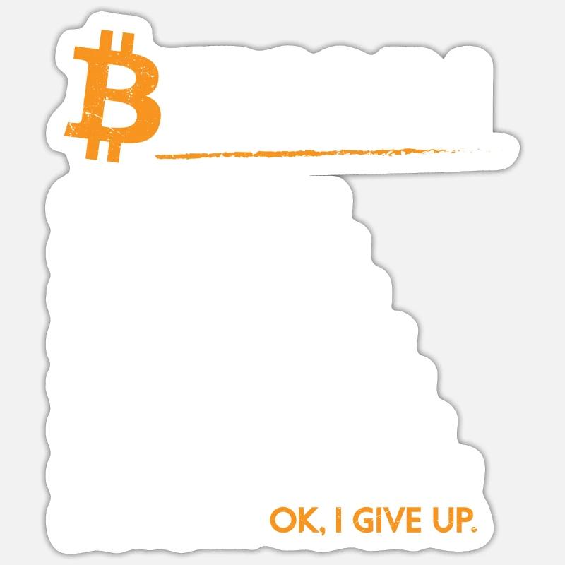 Bitcoin Crypto Bubble Bitcoin It's - Klistremerke størrelse S (10 x 10 cm) - matt hvit