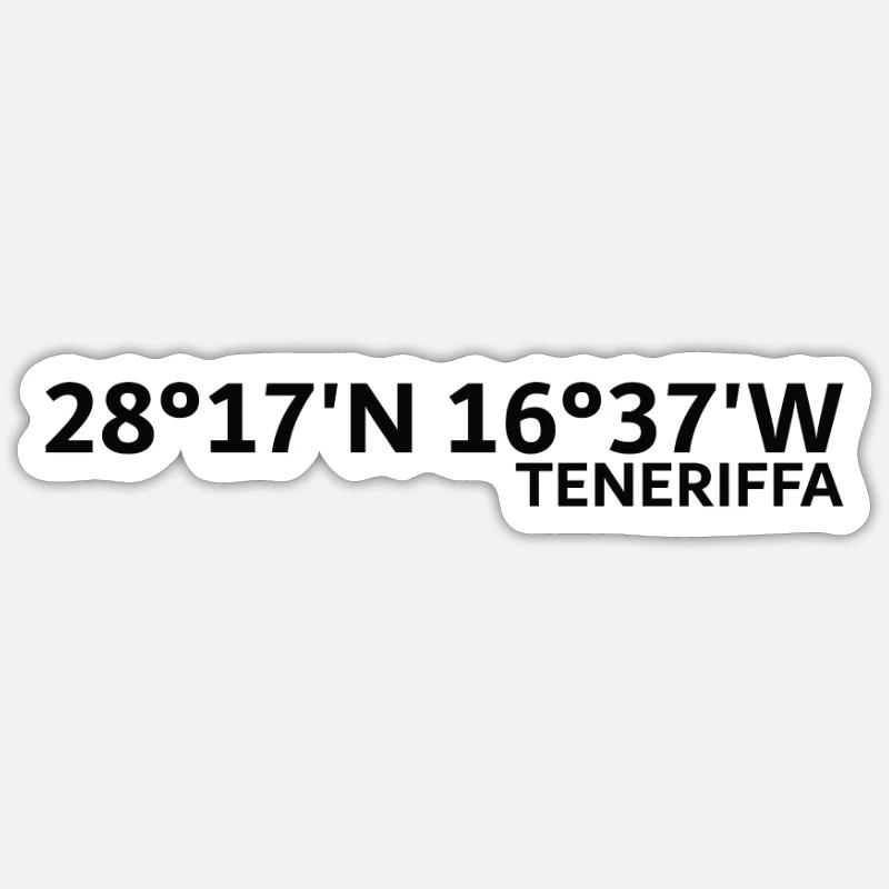 Tenerife Coordinates Sticker size S (10 x 10 cm)
