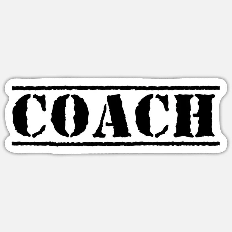 Coach Trainer - Sticker Größe S (10 x 10 cm) - Mattweiß
