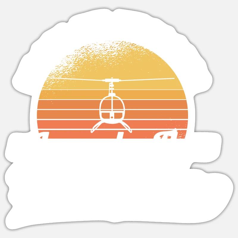 Pilot Hubschrauber Helikopter Spruch Hobbypilot Sticker Größe S (10 x 10 cm)