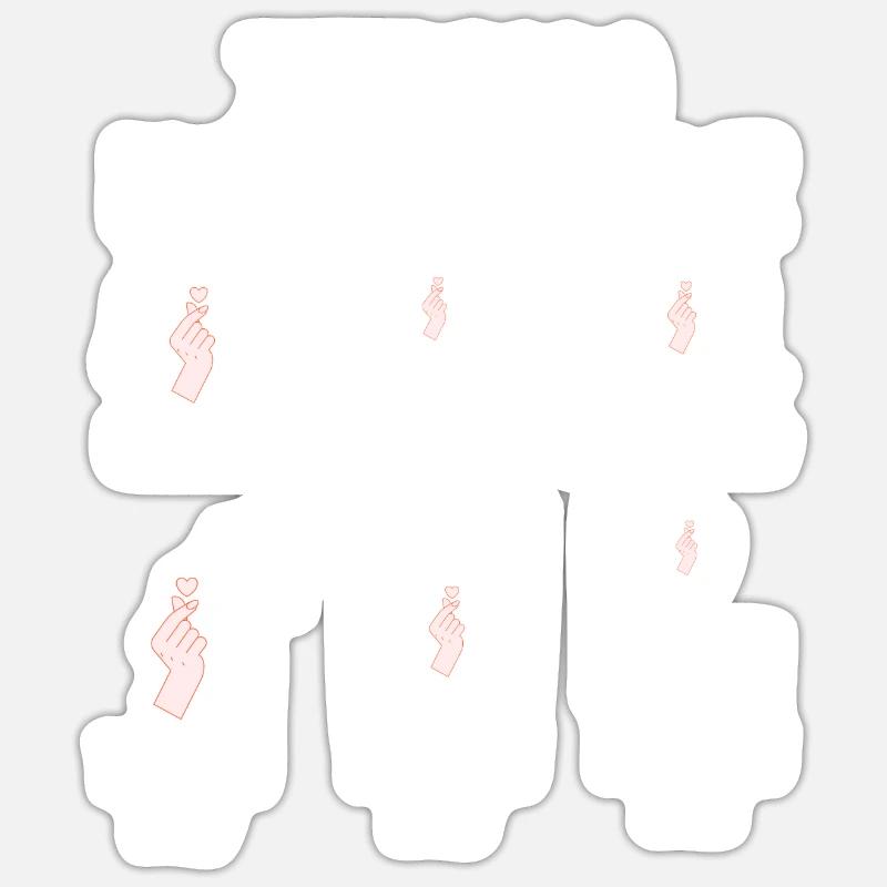 Kpop Time Libe Humor Geschenk - Sticker Größe S (10 x 10 cm) - Mattweiß