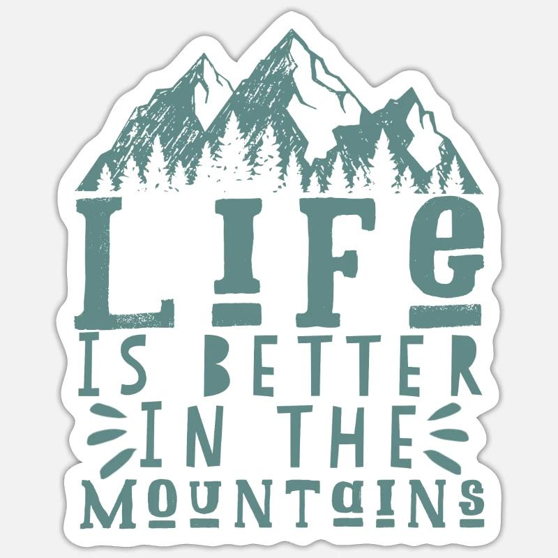 Mountain Saying - Sticker size S (10 x 10 cm) - white matte