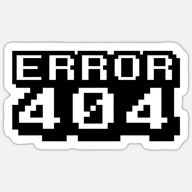 Computer programmierer Internet - Fehler 404 - Sticker Größe S (10 x 10 cm) - Mattweiß