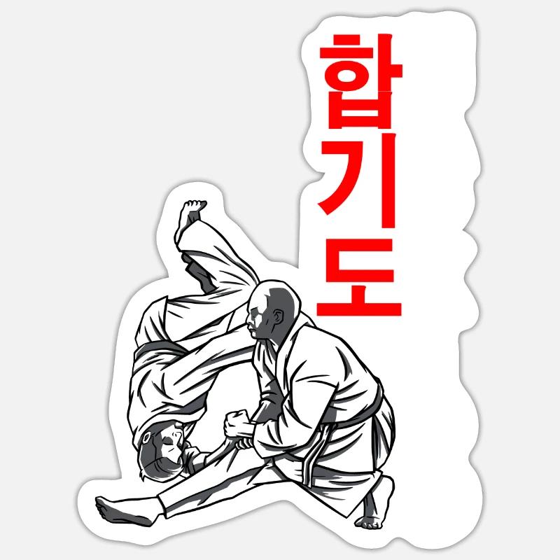 Hapkido - Sticker taille S (10 x 10 cm) - blanc mat