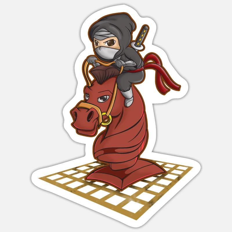 Chess - Sticker size S (10 x 10 cm) - white matte