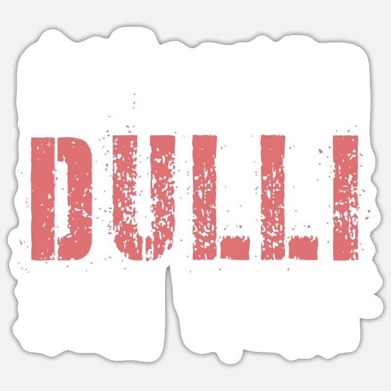Dulli - Sticker Größe S (10 x 10 cm) - Mattweiß