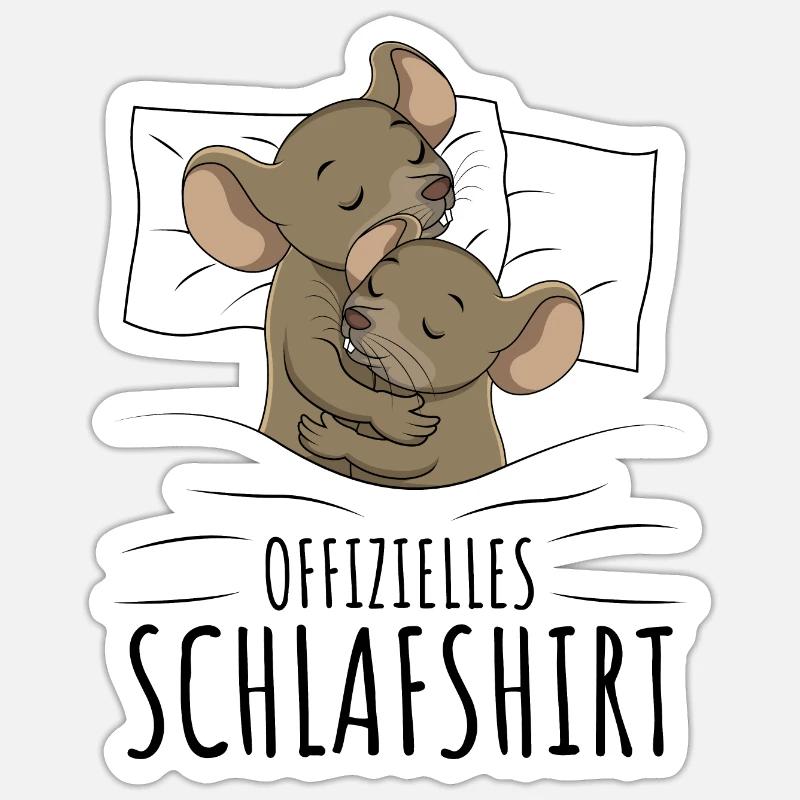 Mäuse - Sticker Größe S (10 x 10 cm) - Mattweiß