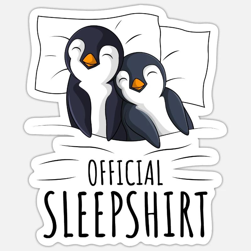 Pingouin - Sticker taille S (10 x 10 cm) - blanc mat
