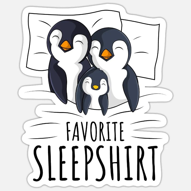 Pingouin - Sticker taille S (10 x 10 cm) - blanc mat