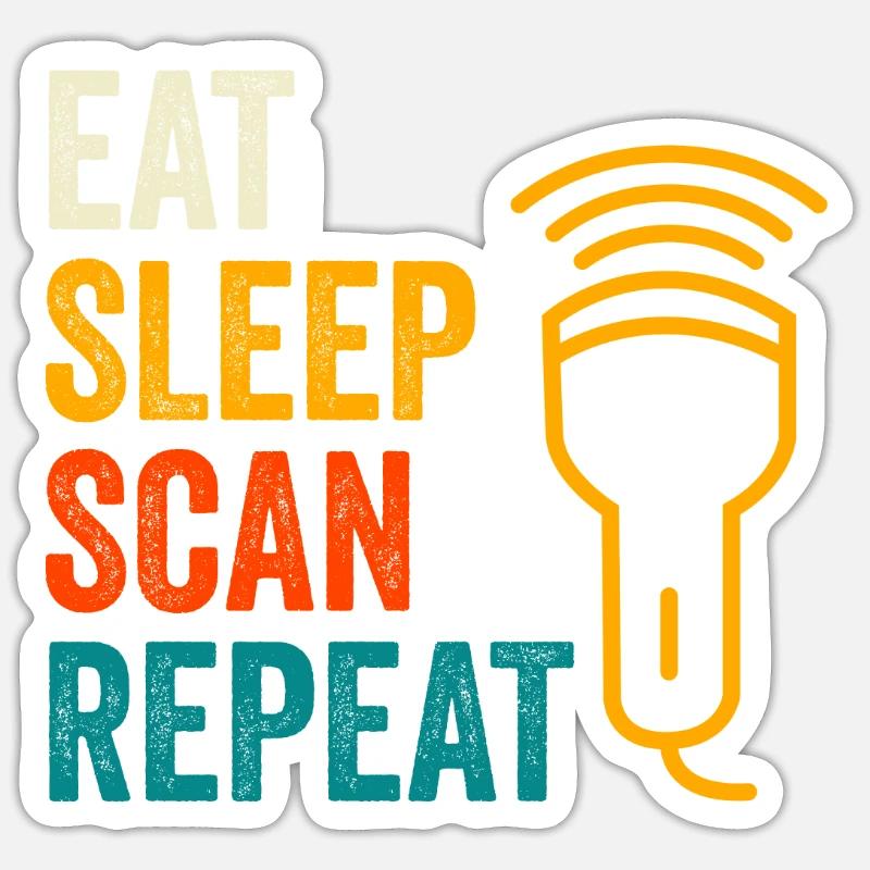Sonograph Sonography Scan - Sticker size S (10 x 10 cm) - white matte