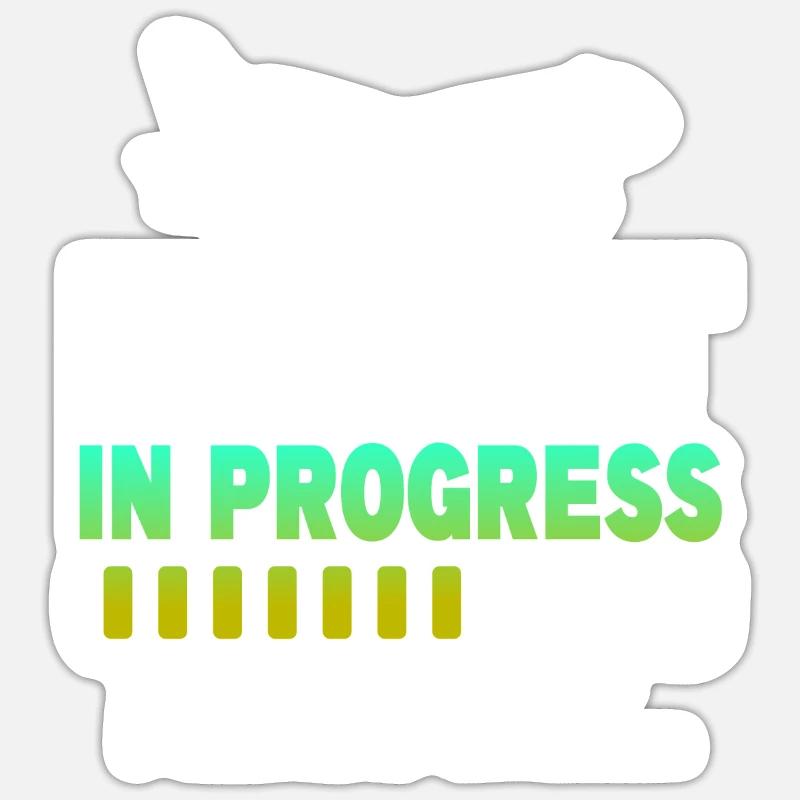 Pilot In Progress Please Wait Sticker Größe S (10 x 10 cm)