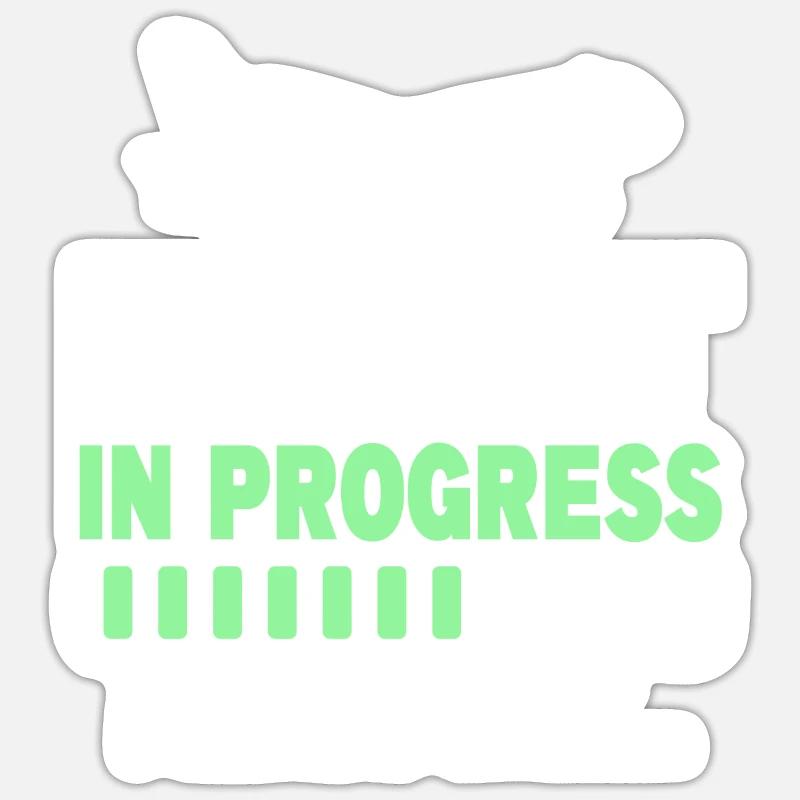 Pilot In Progress Please Wait - Sticker Größe S (10 x 10 cm) - Mattweiß