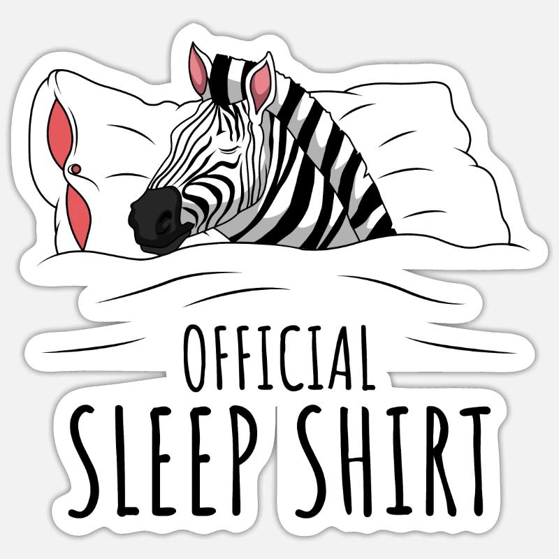 Zebra - Sticker Größe S (10 x 10 cm) - Mattweiß