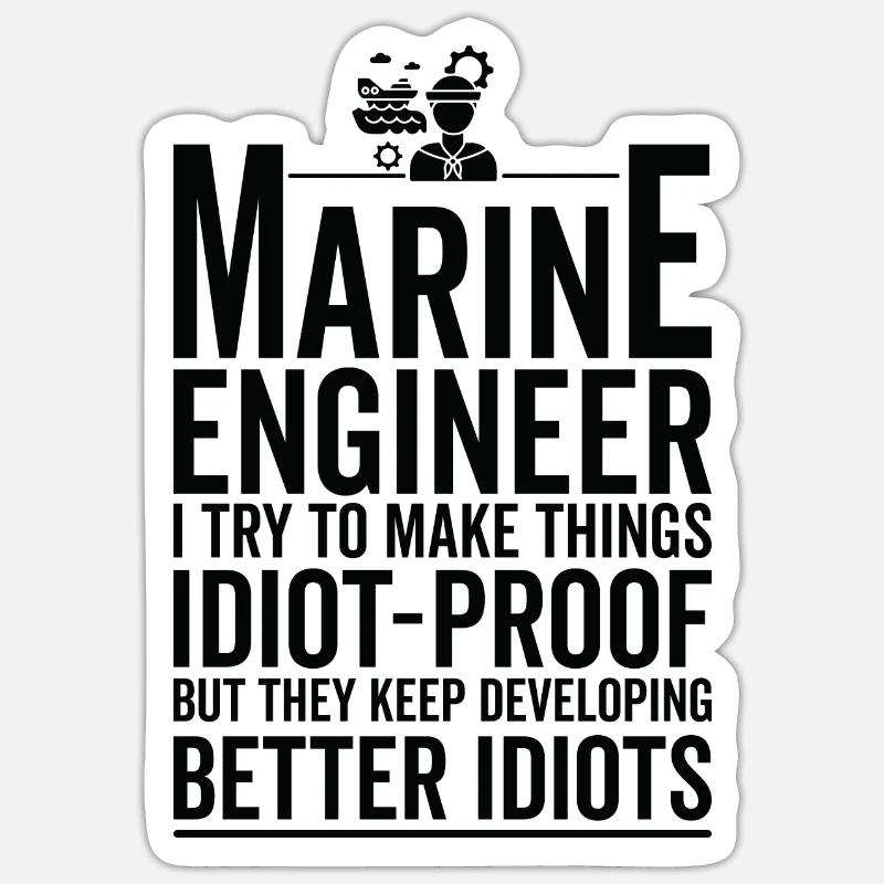 Foolproof - Ship Engineer - Sticker size S (10 x 10 cm) - white matte