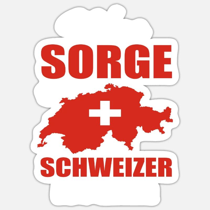 Schweizer Sticker Größe S (10 x 10 cm)