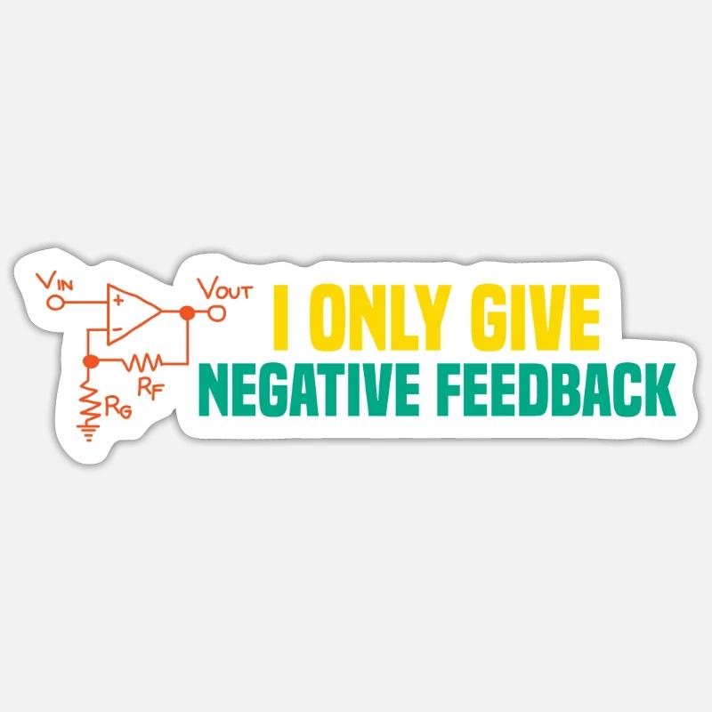 Negative Feedback Current Voltage Positive Sticker size S (10 x 10 cm)