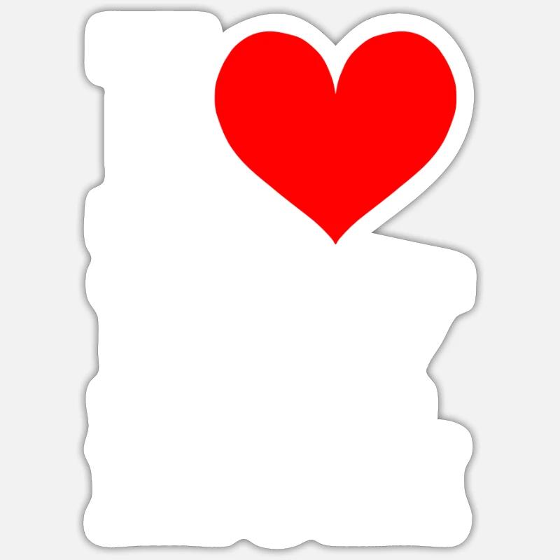 J’aime ma mère - Sticker taille S (10 x 10 cm) - blanc mat