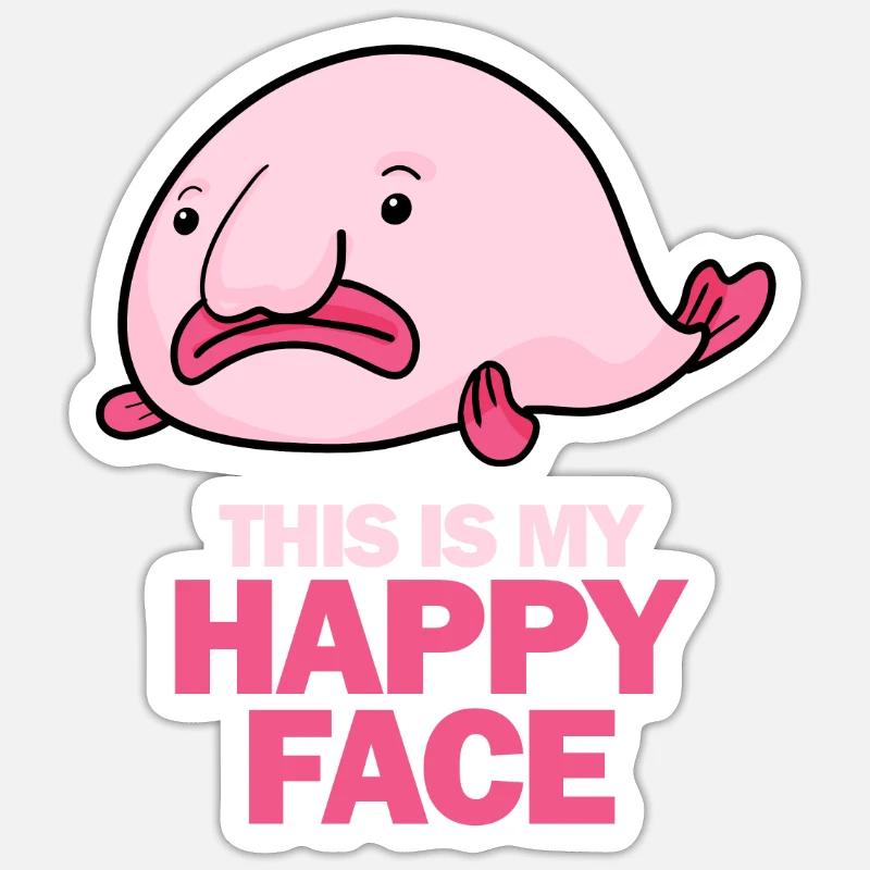 Blobfish - Sticker size S (10 x 10 cm) - white matte
