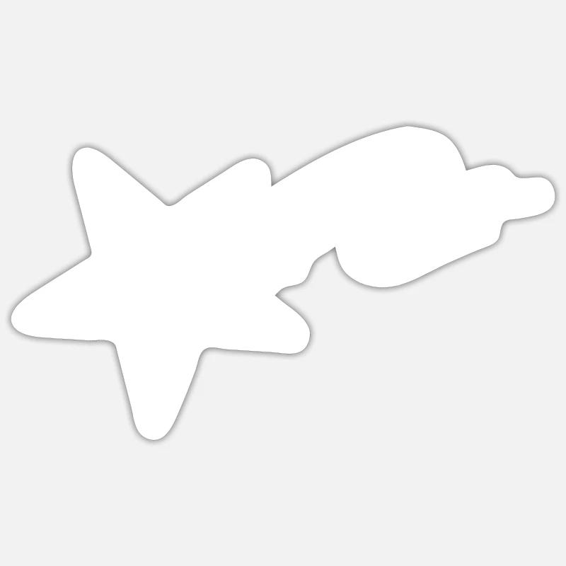 Sternschnuppe Geschenkidee - Sticker Größe S (10 x 10 cm) - Mattweiß