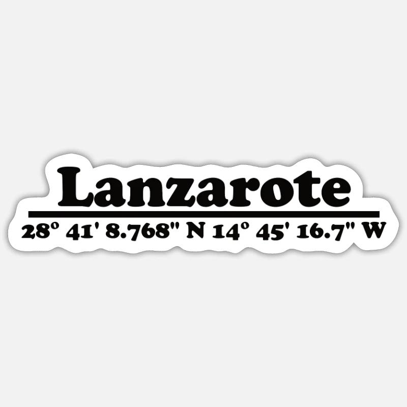 Lanzarote Coordinates Sticker size S (10 x 10 cm)