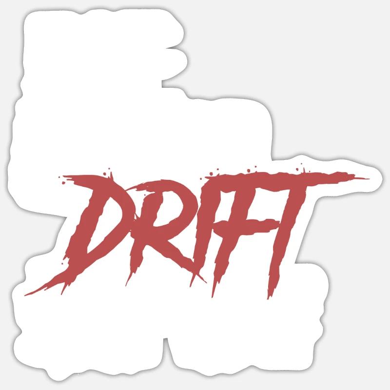 Manger Sleep Drift Répéter - Sticker taille S (10 x 10 cm) - blanc mat