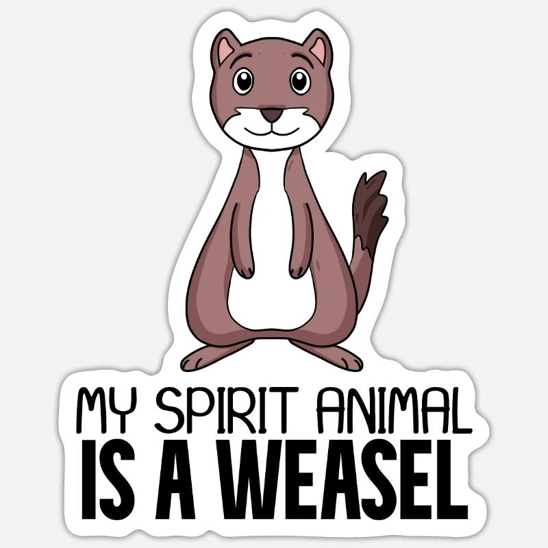 Weasel - Sticker size S (10 x 10 cm) - white matte