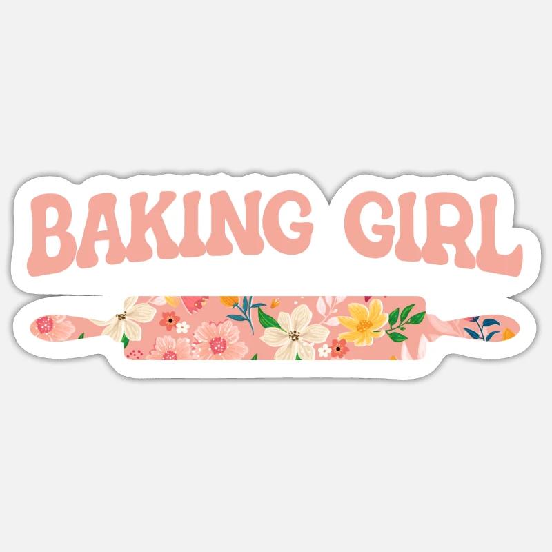 Bäcker Backen Konditor - Sticker Größe S (10 x 10 cm) - Mattweiß
