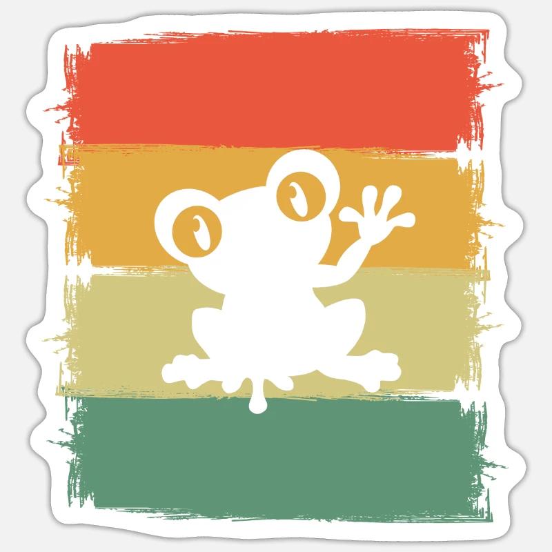 Frog - Sticker size S (10 x 10 cm) - white matte