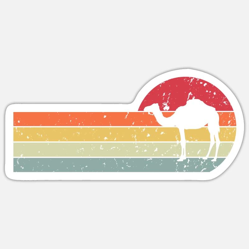 Kamel - Sticker Größe S (10 x 10 cm) - Mattweiß