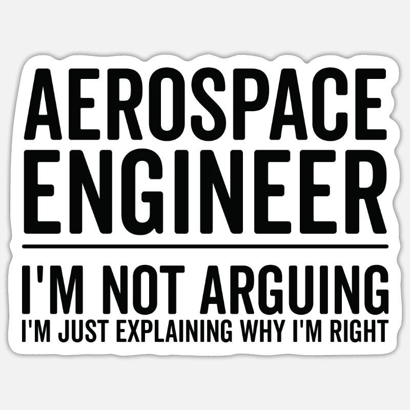 Just Explaining - Aerospace Engineer Sticker size S (10 x 10 cm)