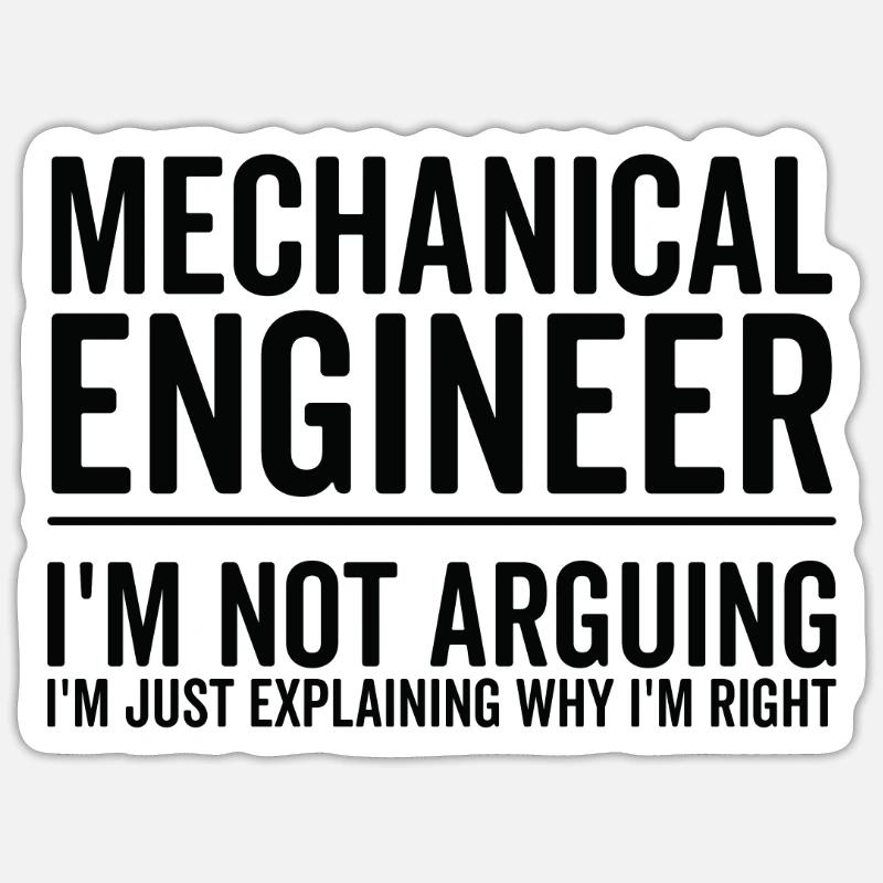 Just Explaining - Mechanical Engineer Sticker size S (10 x 10 cm)
