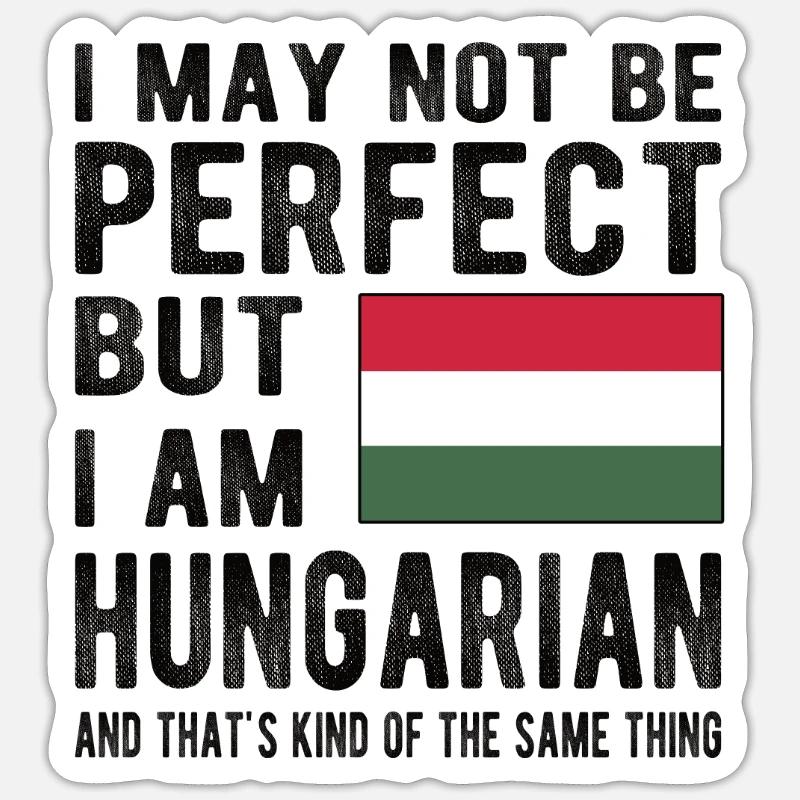 Stolzer Ungar Ungarn Flagge Ungarische Herkunft - Sticker Größe S (10 x 10 cm) - Mattweiß