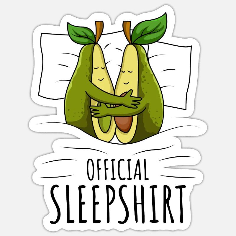 Avocado - Sticker Größe S (10 x 10 cm) - Mattweiß