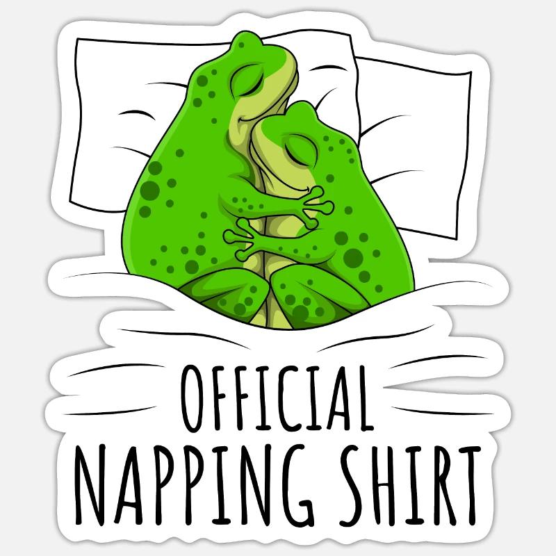 Frosch - Sticker Größe S (10 x 10 cm) - Mattweiß