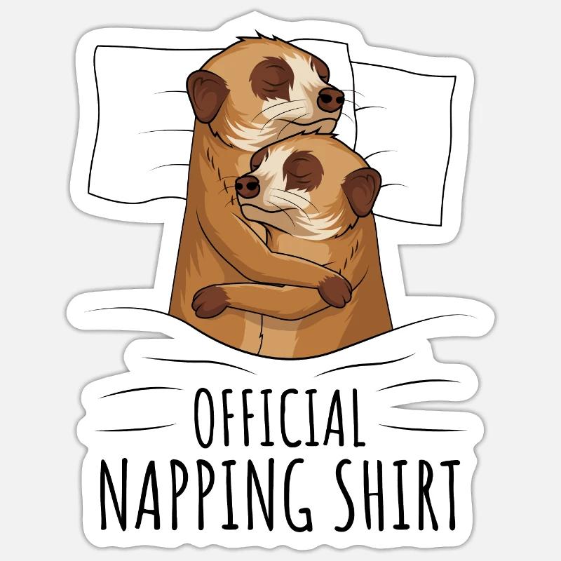 Erdmännchen - Sticker Größe S (10 x 10 cm) - Mattweiß