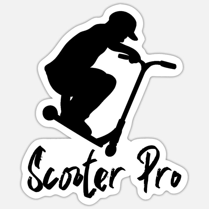 PRO SCOOTER Scooter Pro - Sticker size S (10 x 10 cm) - white matte