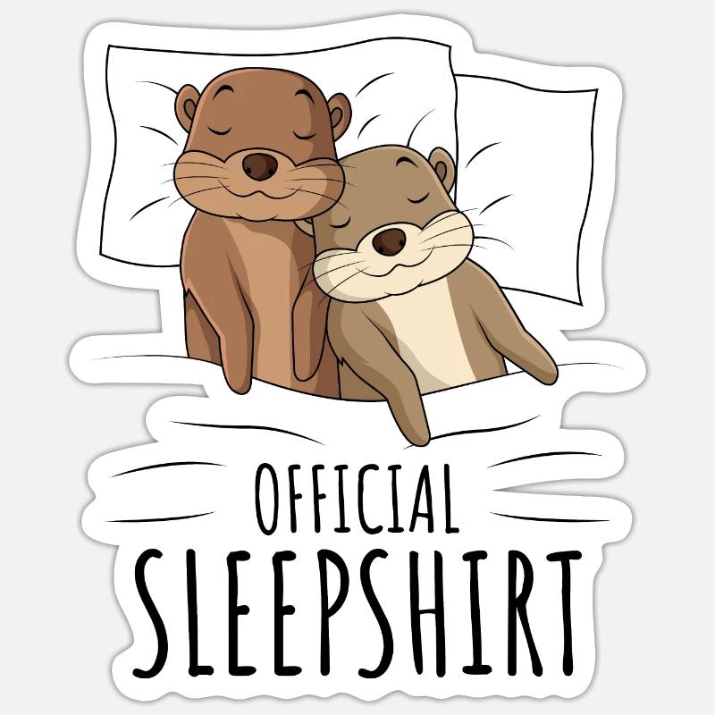 Otter - Sticker size S (10 x 10 cm) - white matte