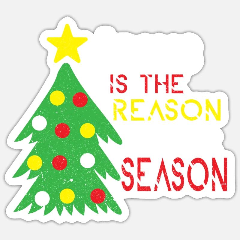 Jesus Weihnachten Christ Kirche Gläubig Glaube - Sticker størrelse S (10 x 10 cm) - mat hvid