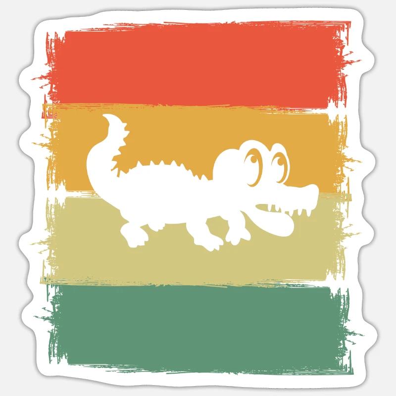 Aligator Crocodile Sticker taille S (10 x 10 cm)